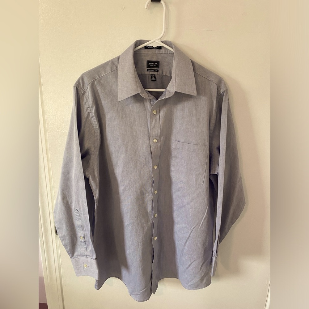 Arrow Classic Fit Men’s Button-down Dress Shirt - 16/16 1/2, 32-33